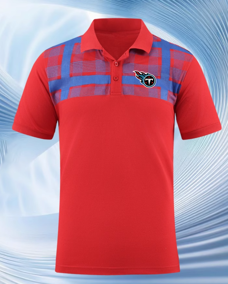 Tennessee Titans red Men 2025 NFL polo T shirt